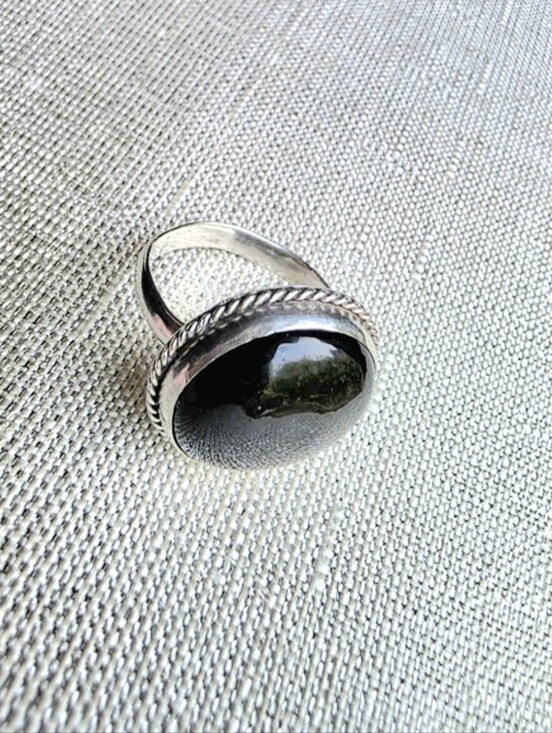 Other - Sterling Silver Black Onyx Oval Men's Ring Size 11.5